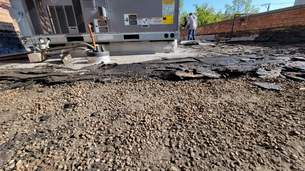 Slide of Peak and Point Roofing repair