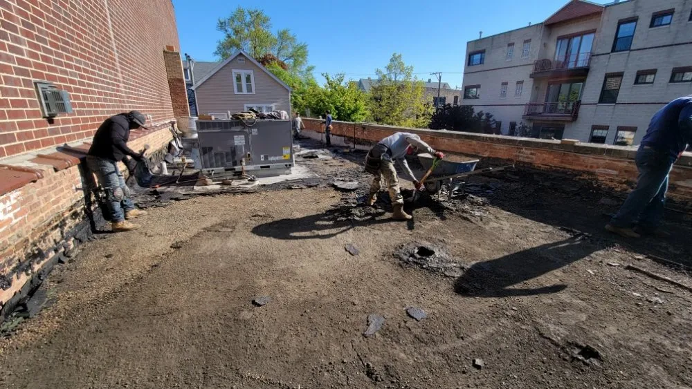 Slide of Peak and Point Roofing repair