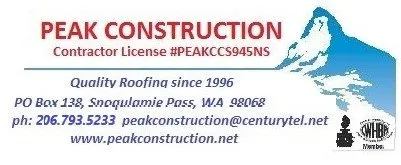 Licensed roof installation same-day service in Snoqualmie Pass, WA by Peak Construction Services