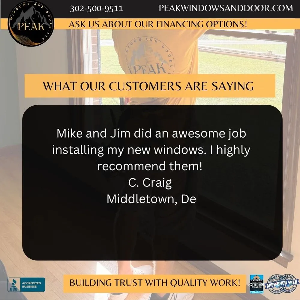 Slide of Peak Windows & Doors