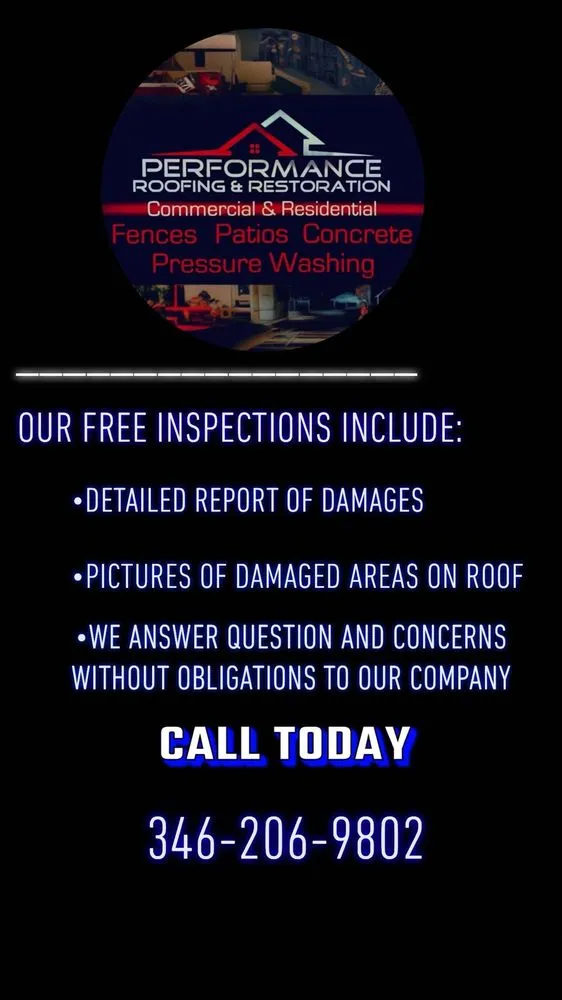 Slide of Performance Roofing and Restoration