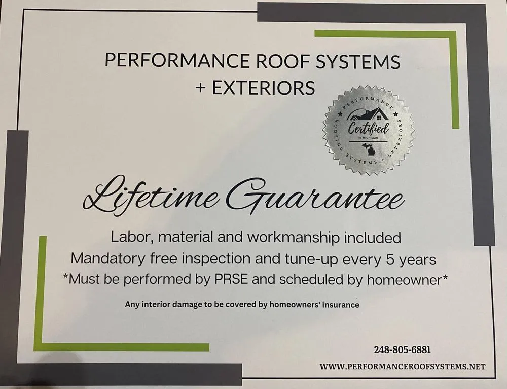 Slide of Performance Roofing and Siding