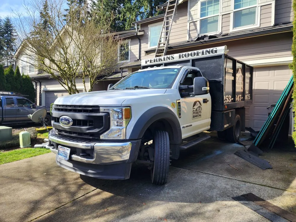 Slide of Perkins Roofing