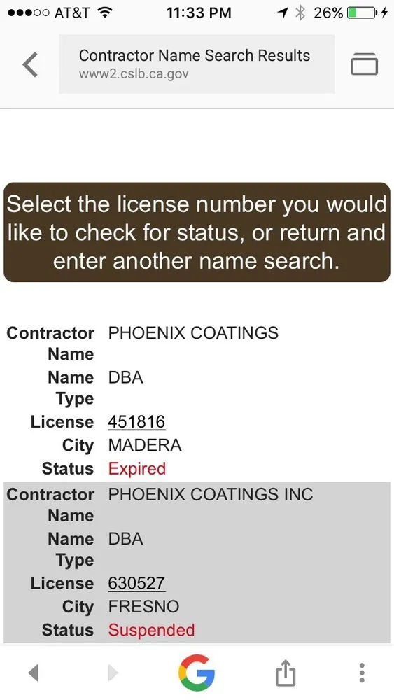 Slide of Phoenix Coating