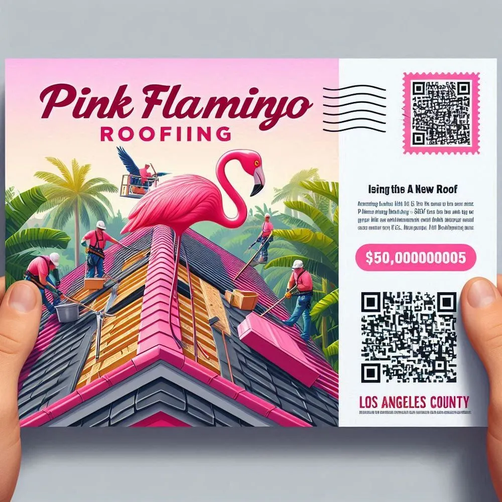 Slide of Pink Flamingo Roofing