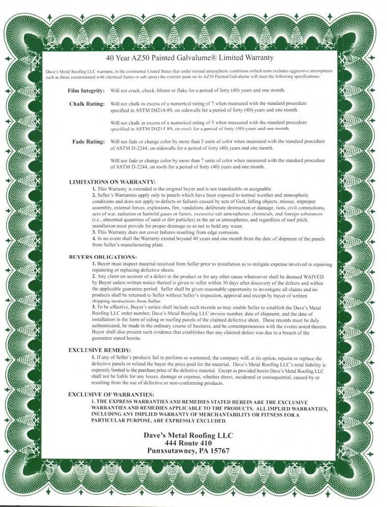 Slide of Pittsburgh Metal Roof