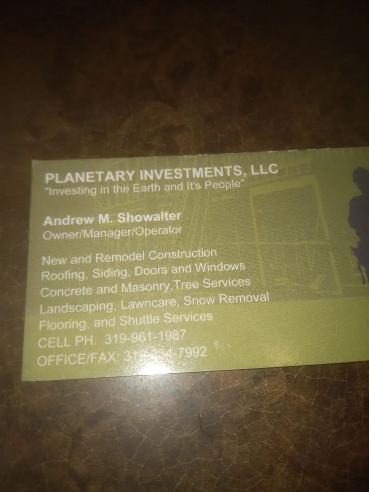 Slide of Planetary Investments