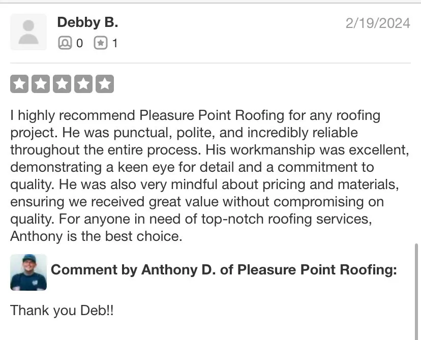 Slide of Pleasure Point Roofing