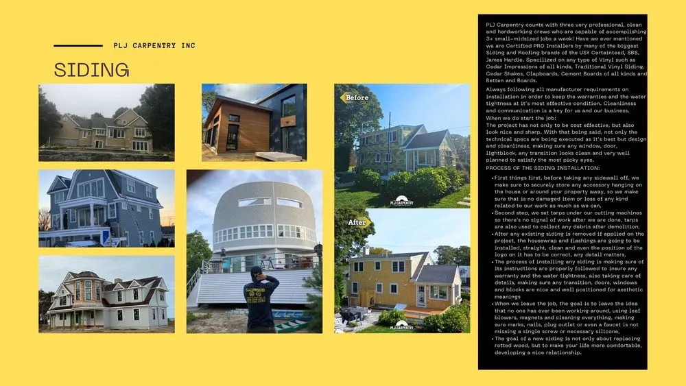 Slide of PLJ Carpentry