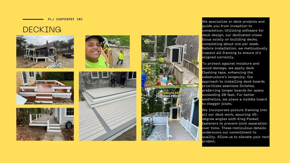 Slide of PLJ Carpentry