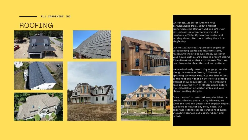 Slide of PLJ Carpentry