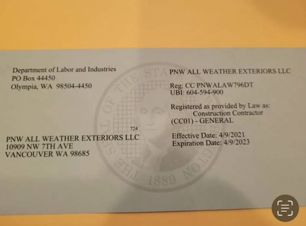 Slide of PNW All Weather Exteriors