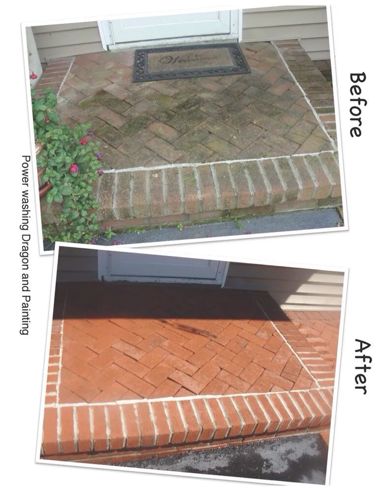 Slide of Power Washing Dragon and Painting