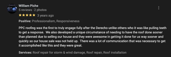 Slide of PPC Roofing