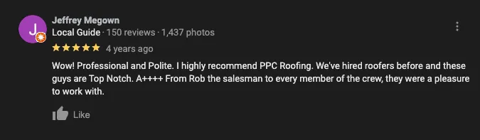 Slide of PPC Roofing