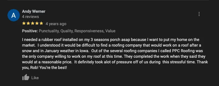 Slide of PPC Roofing