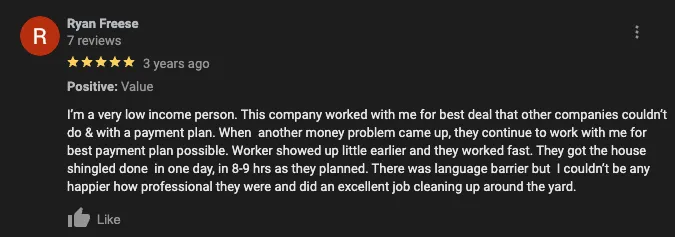 Slide of PPC Roofing