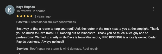 Slide of PPC Roofing