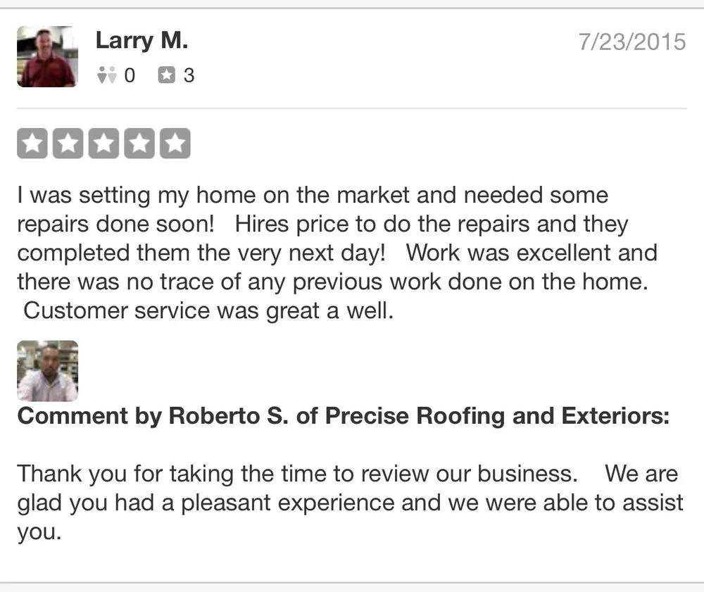 Slide of Precise Roofing and Exteriors