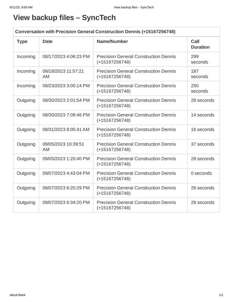 Slide of Precision General Construction