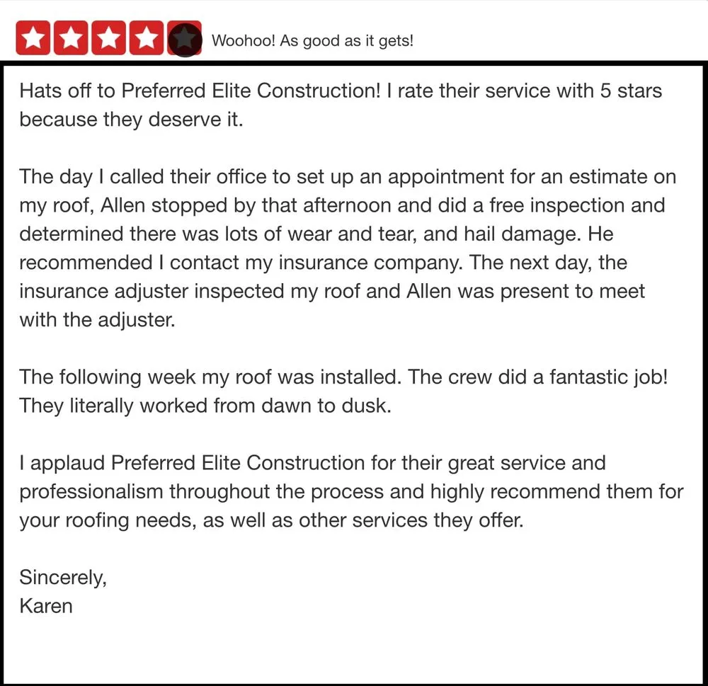 Slide of Preferred Elite Construction