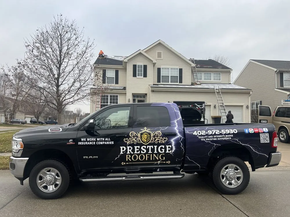 Slide of Prestige Roofing Omaha