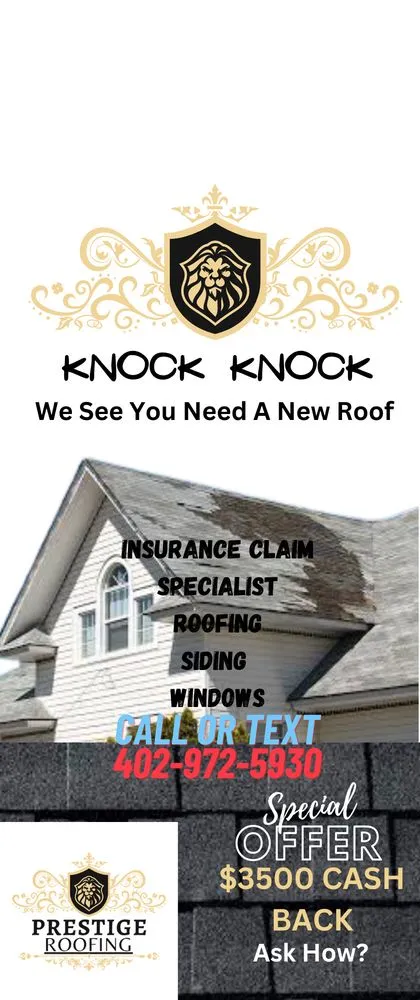 Slide of Prestige Roofing Omaha