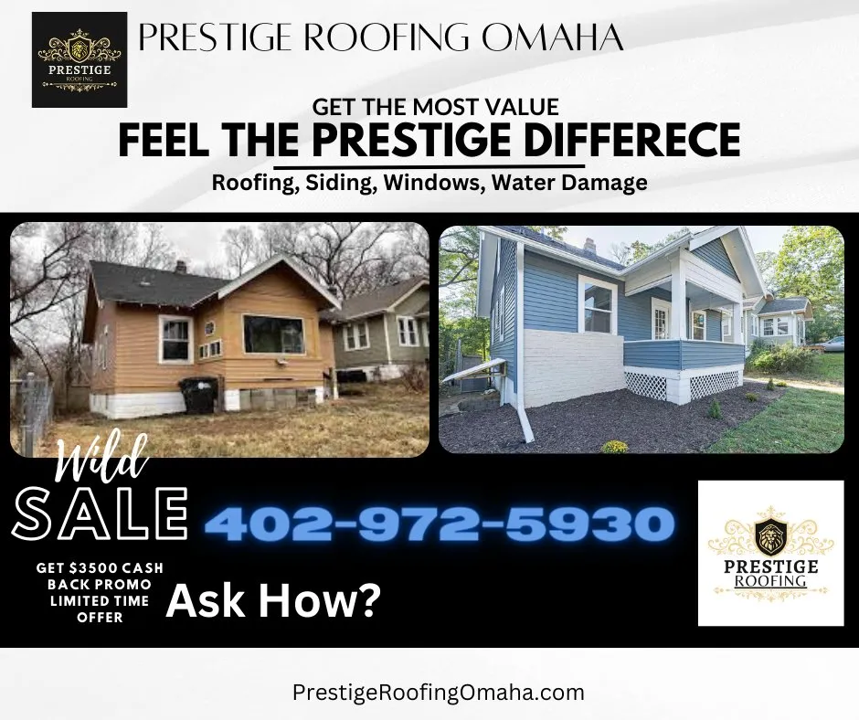 Slide of Prestige Roofing Omaha
