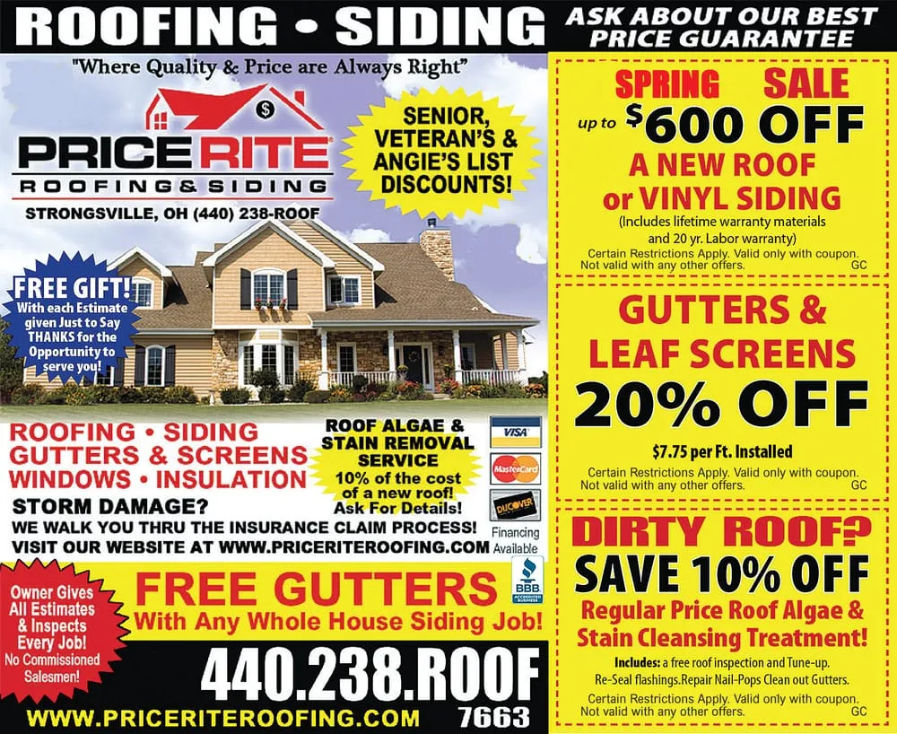 Slide of Price Rite Roofing and Siding