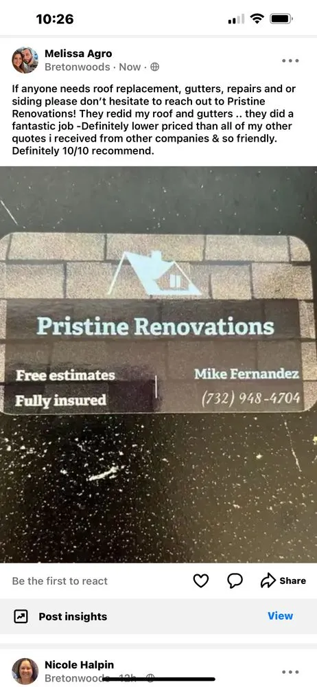 Slide of Pristine Renovations