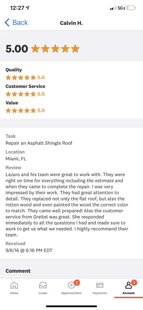 Slide of Pro-Tech Roofing Contractor