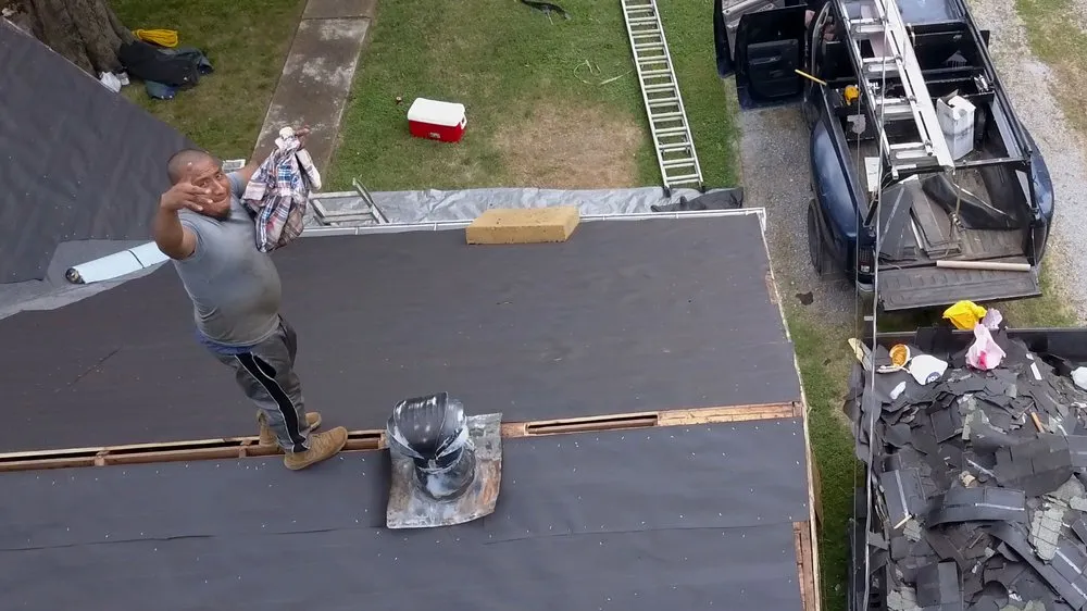 Slide of Professional Roofers