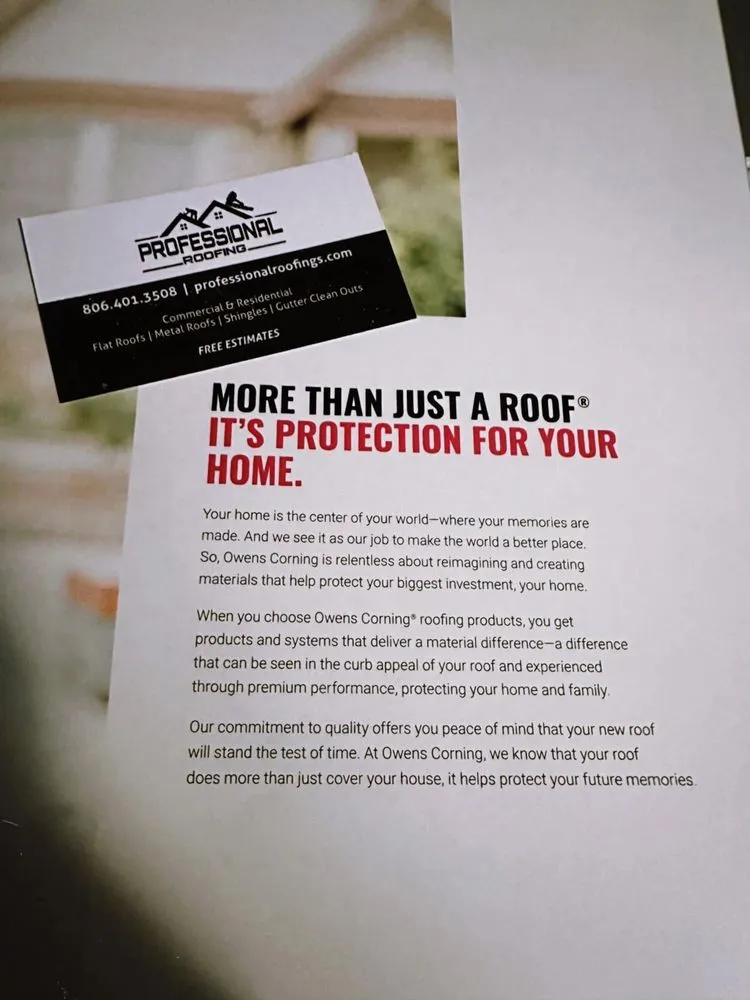 Slide of Professional Roofing