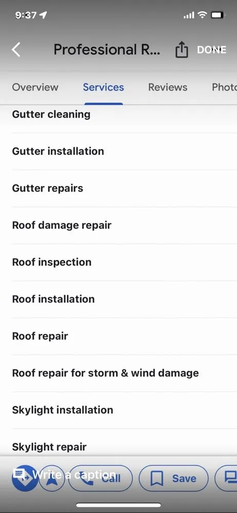 Slide of Professional Roofing Service