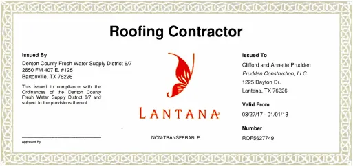 Slide of Prudden Construction