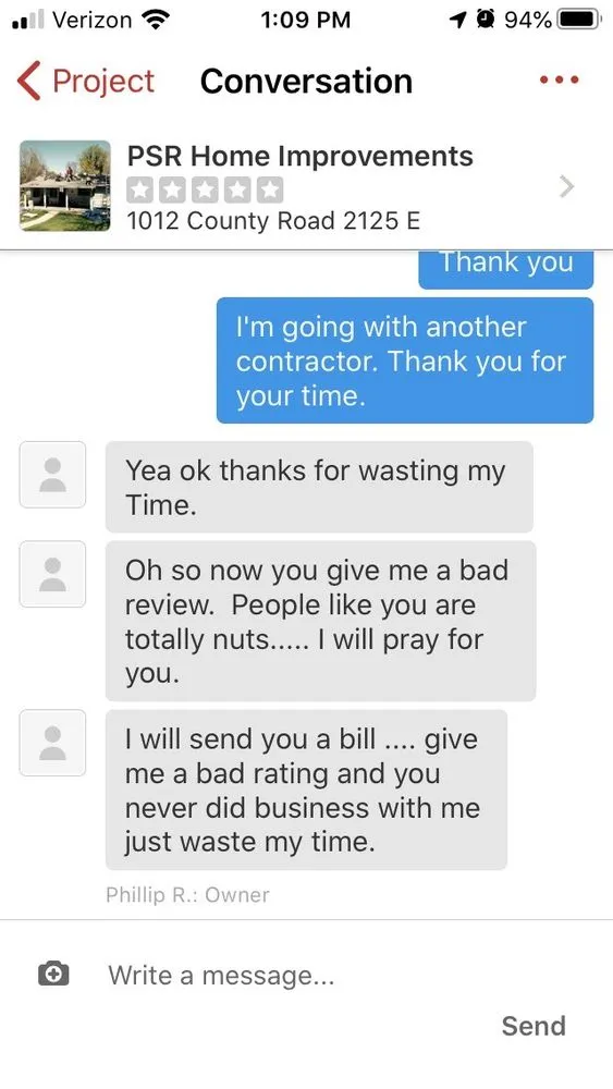 Slide of PSR Home Improvements