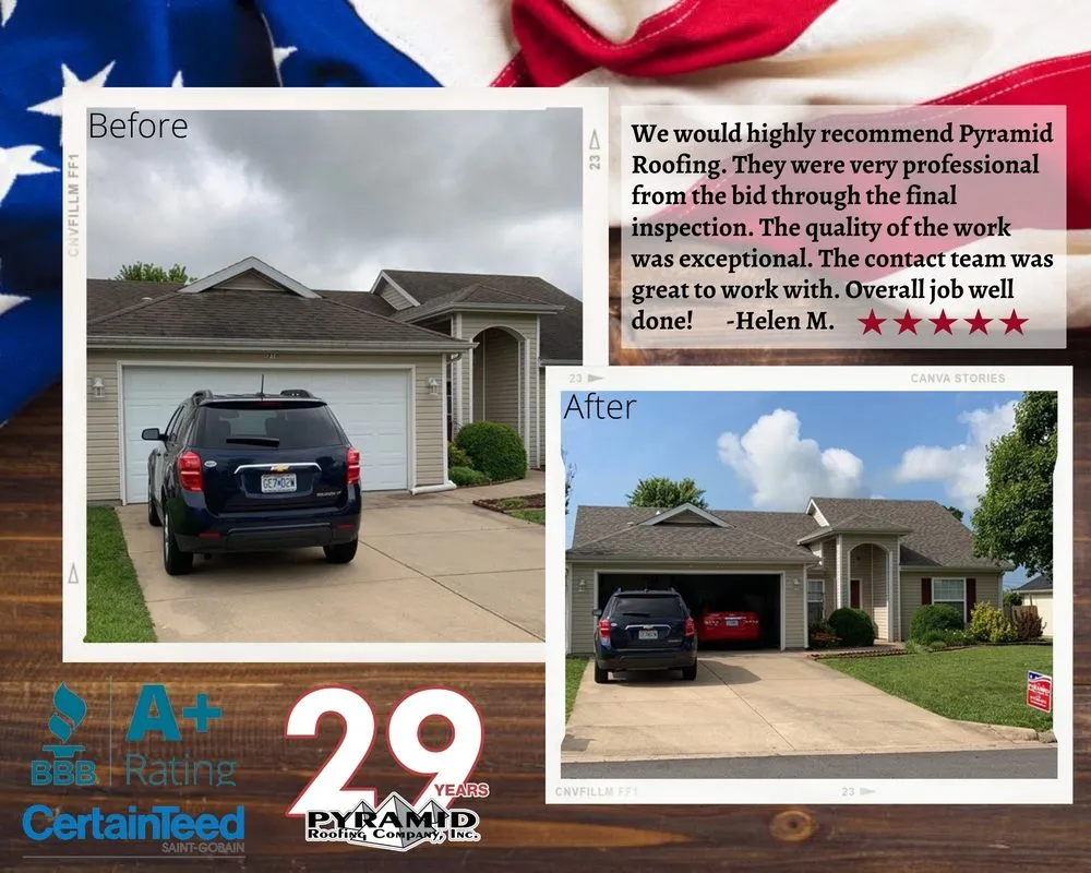 Slide of Pyramid Roofing Company