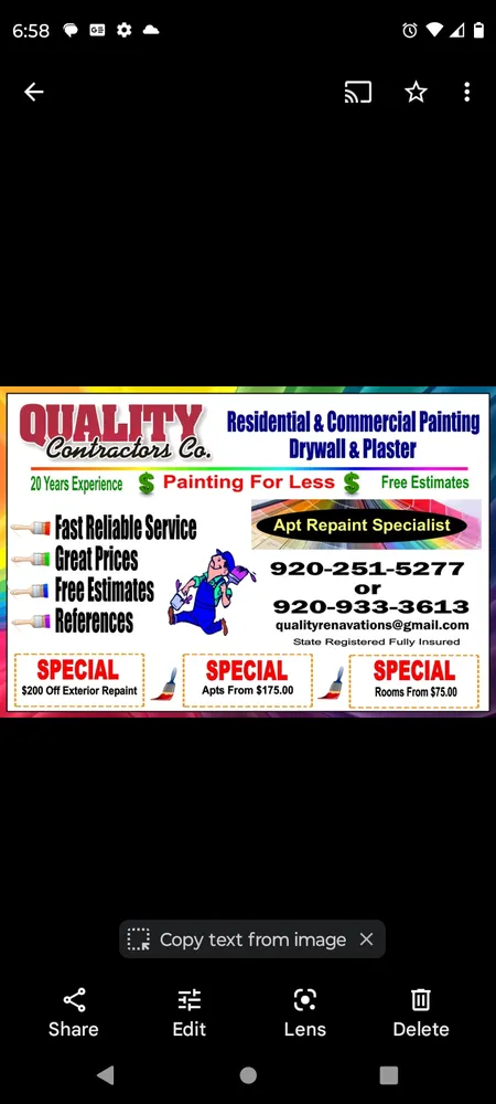 Slide of Quality Contractors