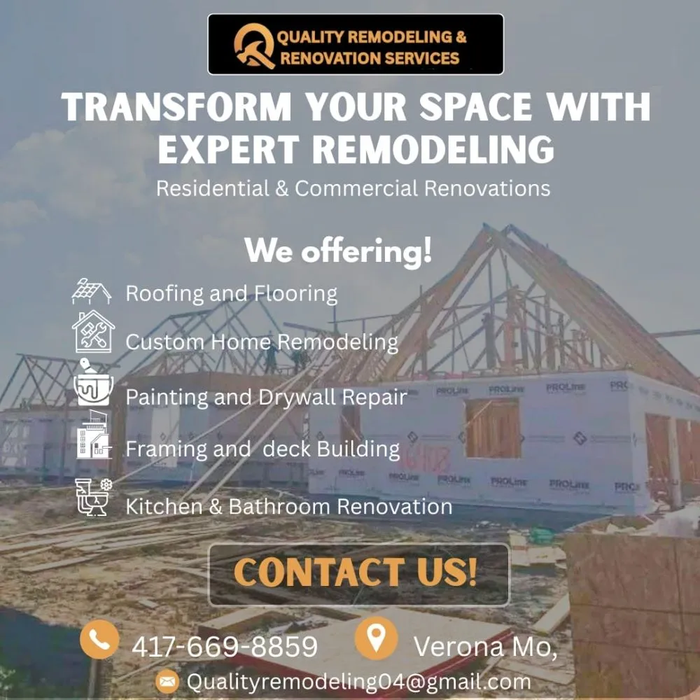 Professional storm damage roof repair for fast service in Verona, MO by Quality Remodeling and Renovations