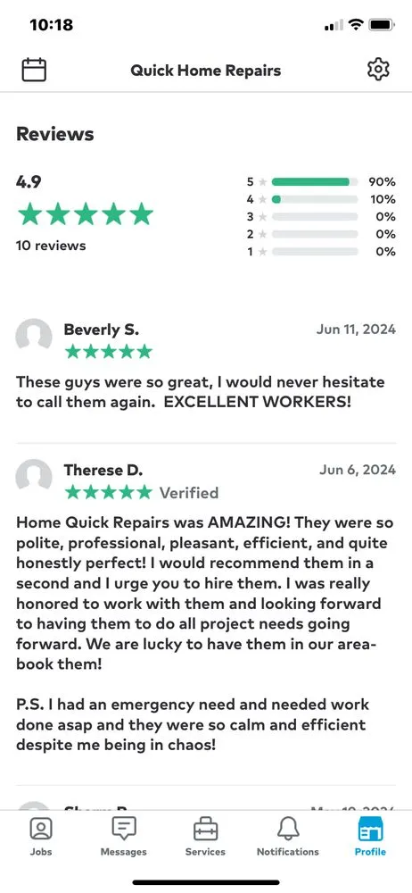 Slide of Quick Home Repairs