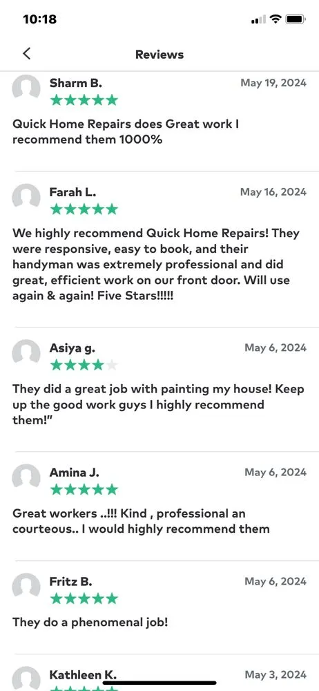 Slide of Quick Home Repairs