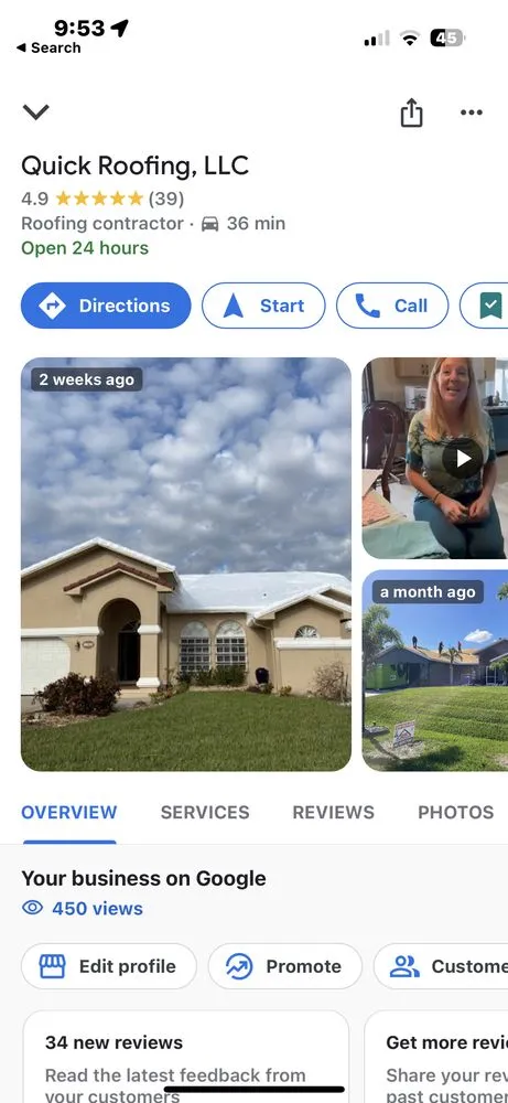 Slide of Quick Roofing