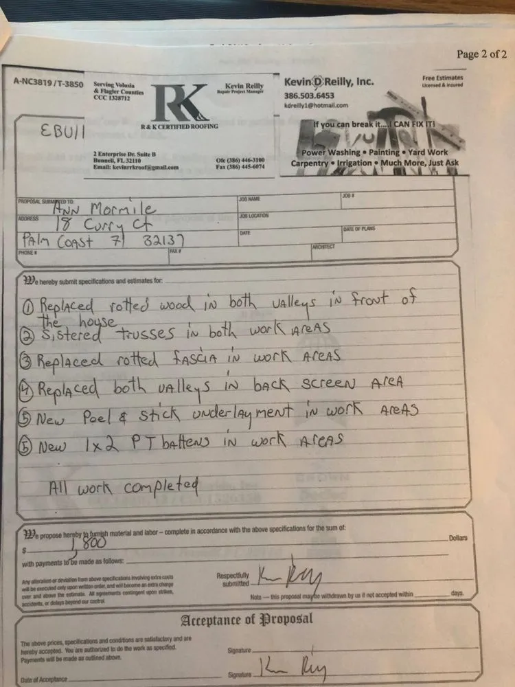 Slide of R & K Certified Roofing of Florida