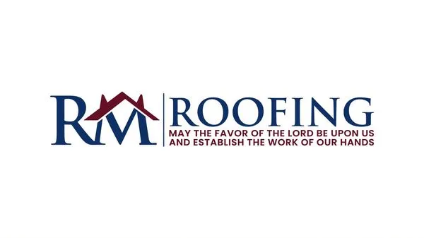R. M. Roofing Construction Logo