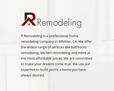 Slide of R Remodeling