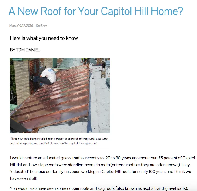 Slide of R. Thomas Daniel Roofing