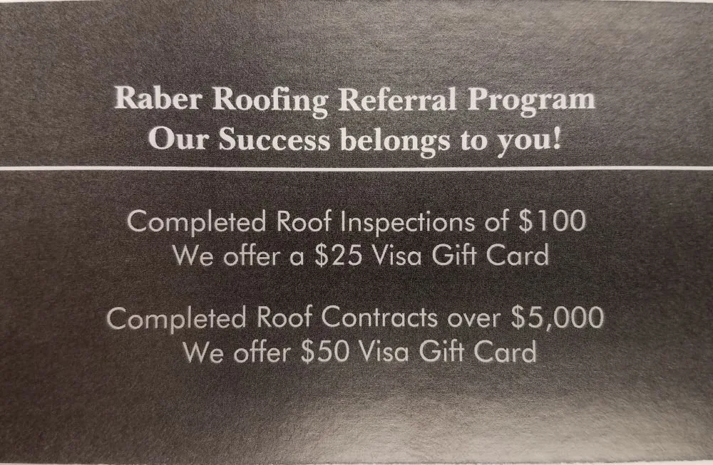 Slide of Raber Roofing