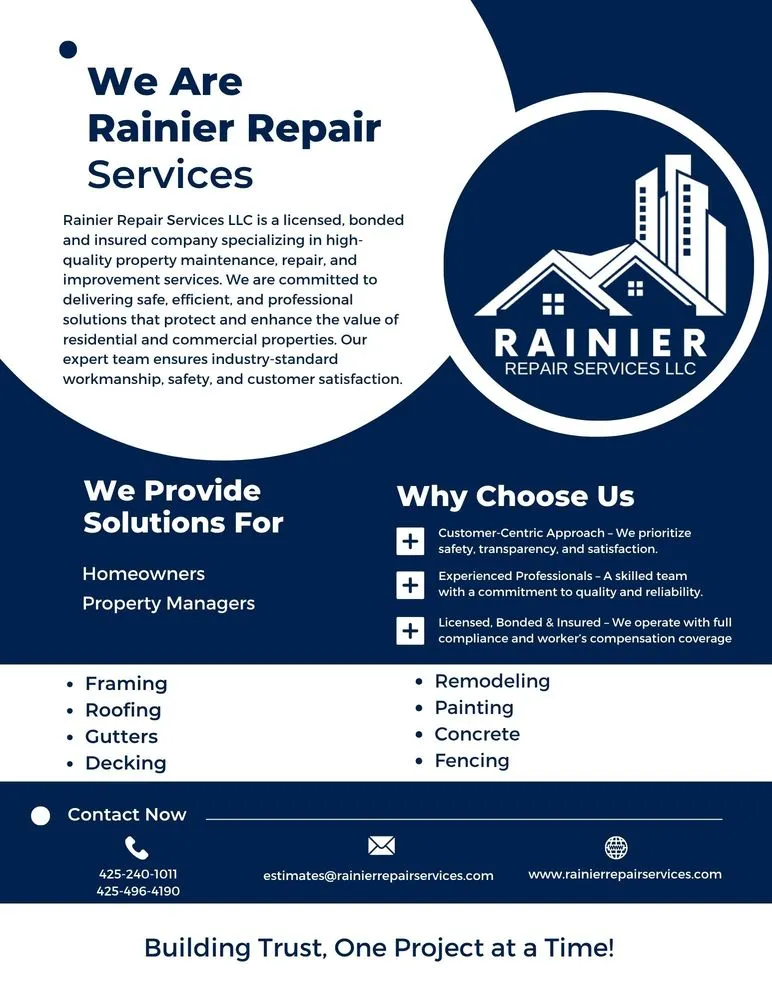 Slide of Rainier Repair Services