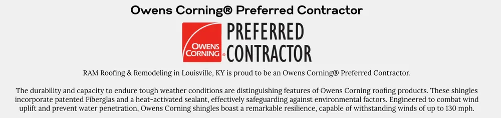 Slide of RAM Roofing & Remodeling