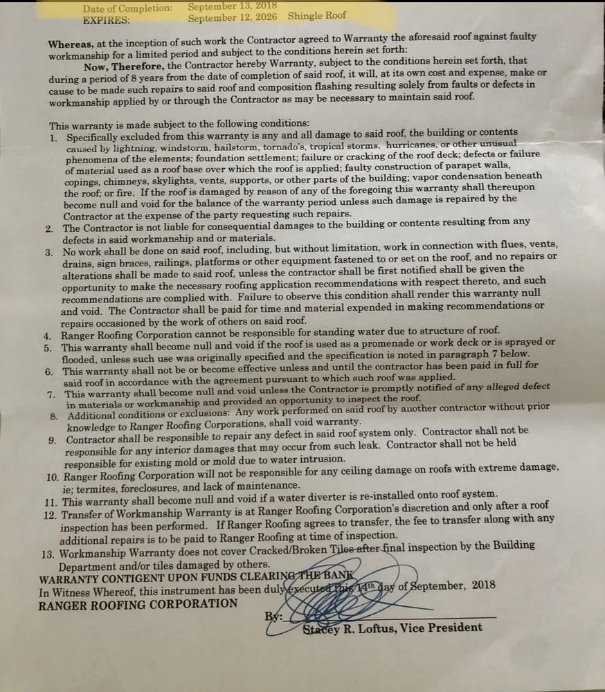 Slide of Ranger Roofing